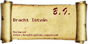 Bracht István névjegykártya